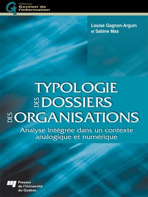 cover image of Typologie des dossiers des organisations